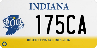 IN license plate 175CA