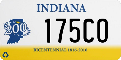 IN license plate 175CO