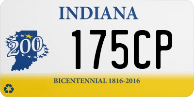 IN license plate 175CP