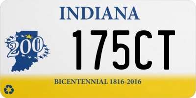 IN license plate 175CT