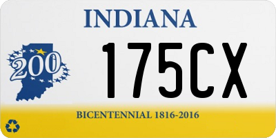 IN license plate 175CX