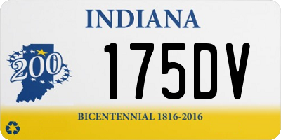 IN license plate 175DV