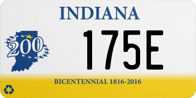 IN license plate 175E