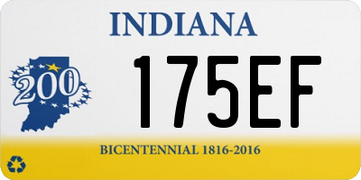 IN license plate 175EF