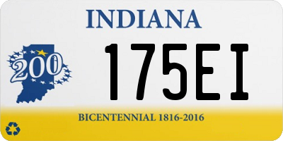 IN license plate 175EI