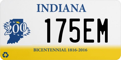 IN license plate 175EM