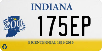 IN license plate 175EP