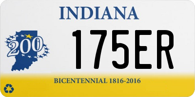 IN license plate 175ER