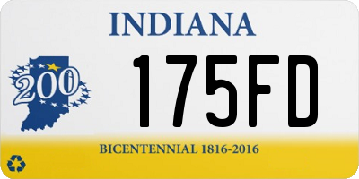 IN license plate 175FD