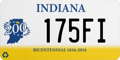 IN license plate 175FI