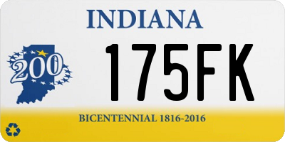 IN license plate 175FK