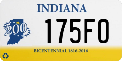 IN license plate 175FO