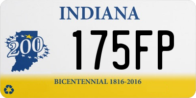 IN license plate 175FP