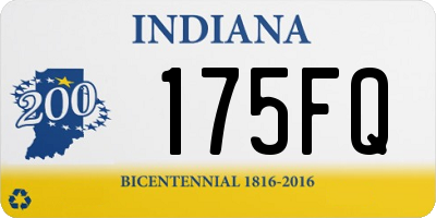 IN license plate 175FQ