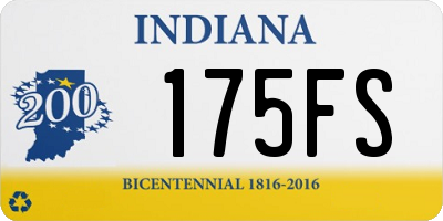 IN license plate 175FS