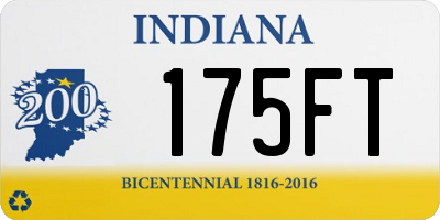 IN license plate 175FT