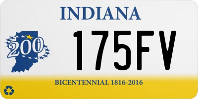 IN license plate 175FV