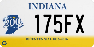 IN license plate 175FX