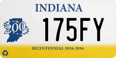 IN license plate 175FY