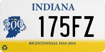 IN license plate 175FZ