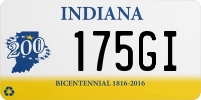 IN license plate 175GI
