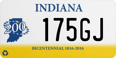 IN license plate 175GJ