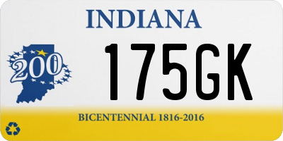 IN license plate 175GK