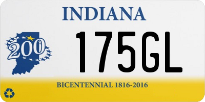 IN license plate 175GL