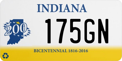 IN license plate 175GN