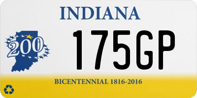 IN license plate 175GP