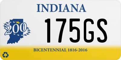 IN license plate 175GS