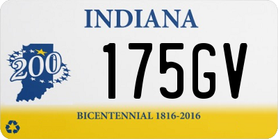 IN license plate 175GV