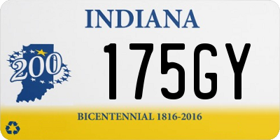 IN license plate 175GY