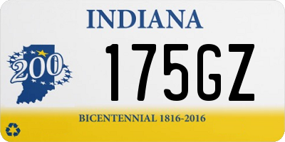 IN license plate 175GZ