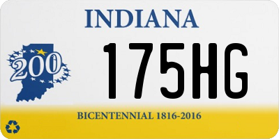 IN license plate 175HG