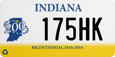 IN license plate 175HK