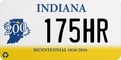 IN license plate 175HR