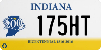 IN license plate 175HT