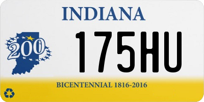 IN license plate 175HU