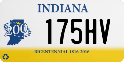 IN license plate 175HV