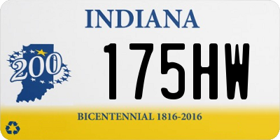 IN license plate 175HW