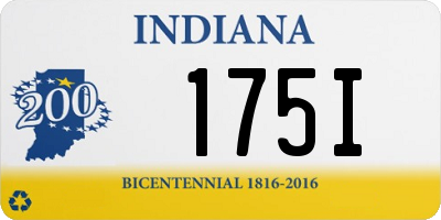 IN license plate 175I