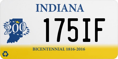 IN license plate 175IF