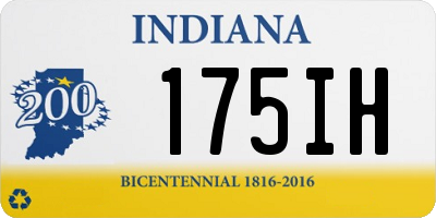 IN license plate 175IH