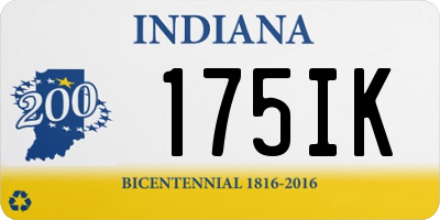 IN license plate 175IK