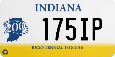IN license plate 175IP