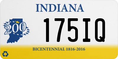 IN license plate 175IQ