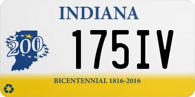 IN license plate 175IV