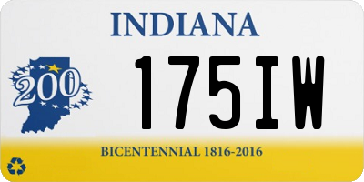 IN license plate 175IW