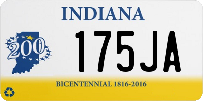 IN license plate 175JA